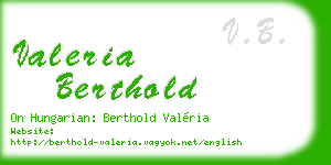 valeria berthold business card
